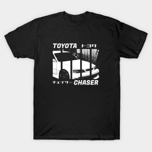 TOYOTA CHASER JZX100 Black 'N White 3 (Black Version) T-Shirt